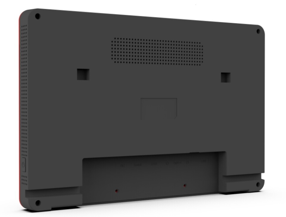 Electron WF1589T, black finish, rear, showing the mounting bracket and port cover
