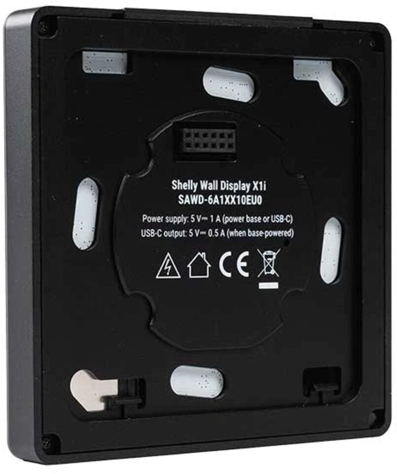 Shelly Wall Display X1i, rear, showing the model label SAWD-6A1XX10EU0